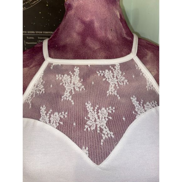 Zenana White Lace Floral Tank Top - Large - Picture 2 of 5